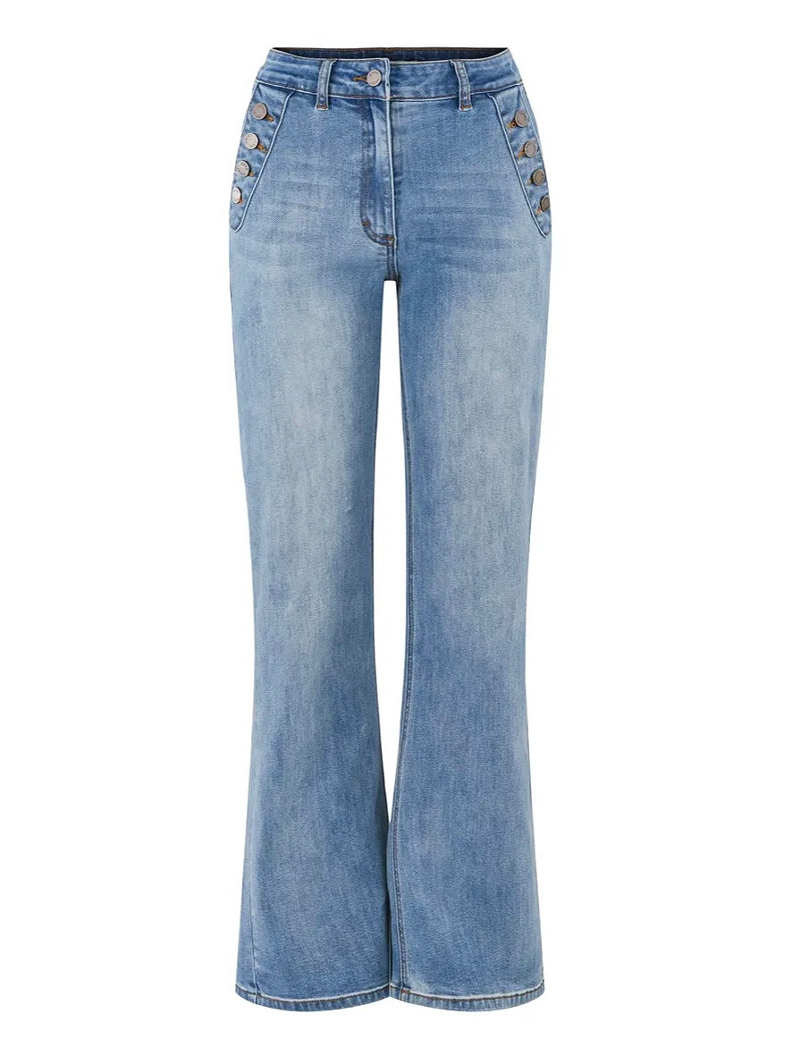 Detailed denim trouser Light Jeans Blue