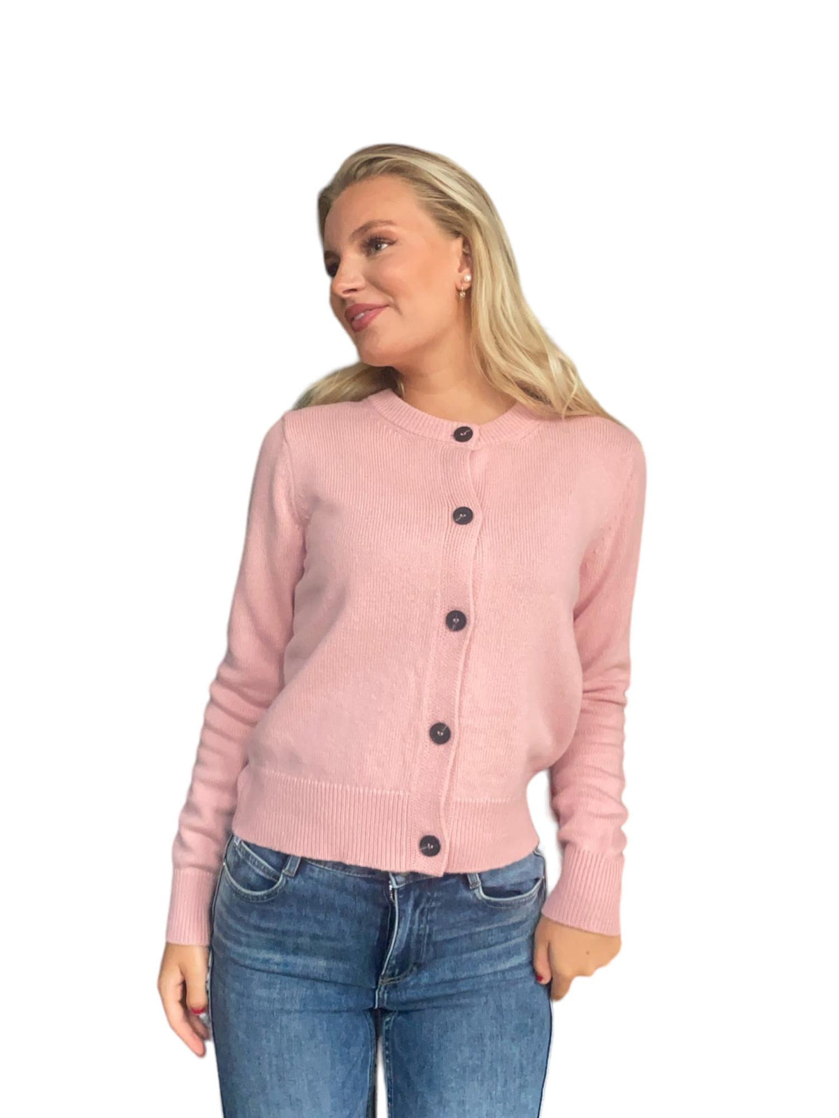 Classic knitted cardigan Dusty Rose