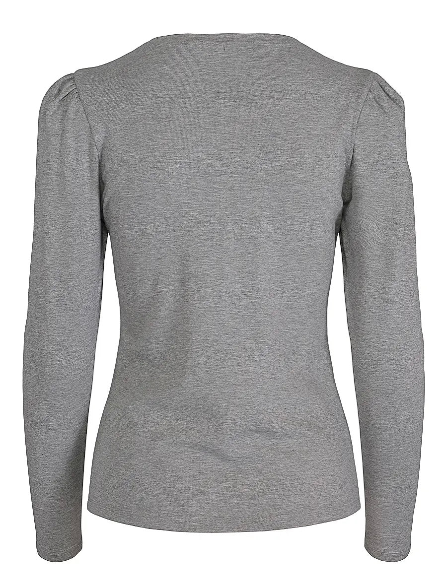 Detailed pullover Grey Melange