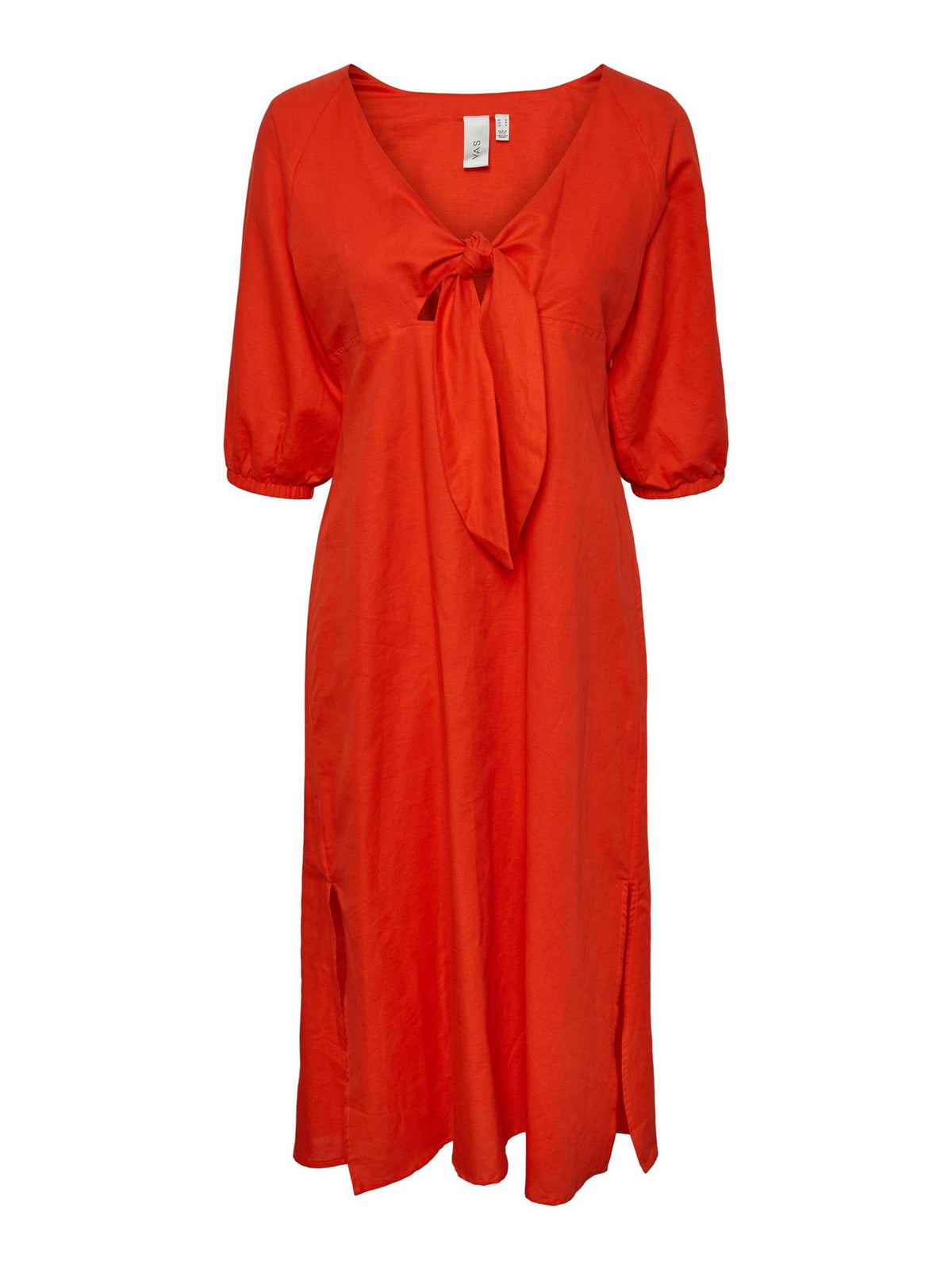 Lindella 2/4 midi dress - show Orange.Com