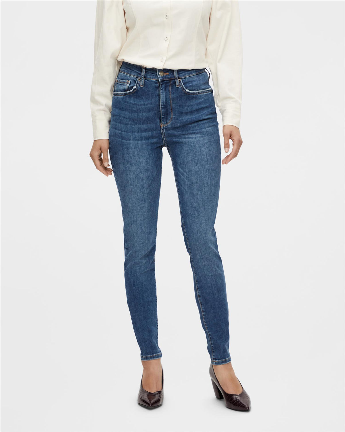 YASAYO HW SKINNY JEANS MB- NOOS Medium Blue Denim