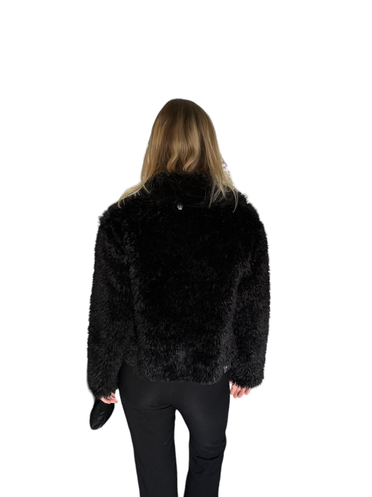 Short faux fur jacket Black