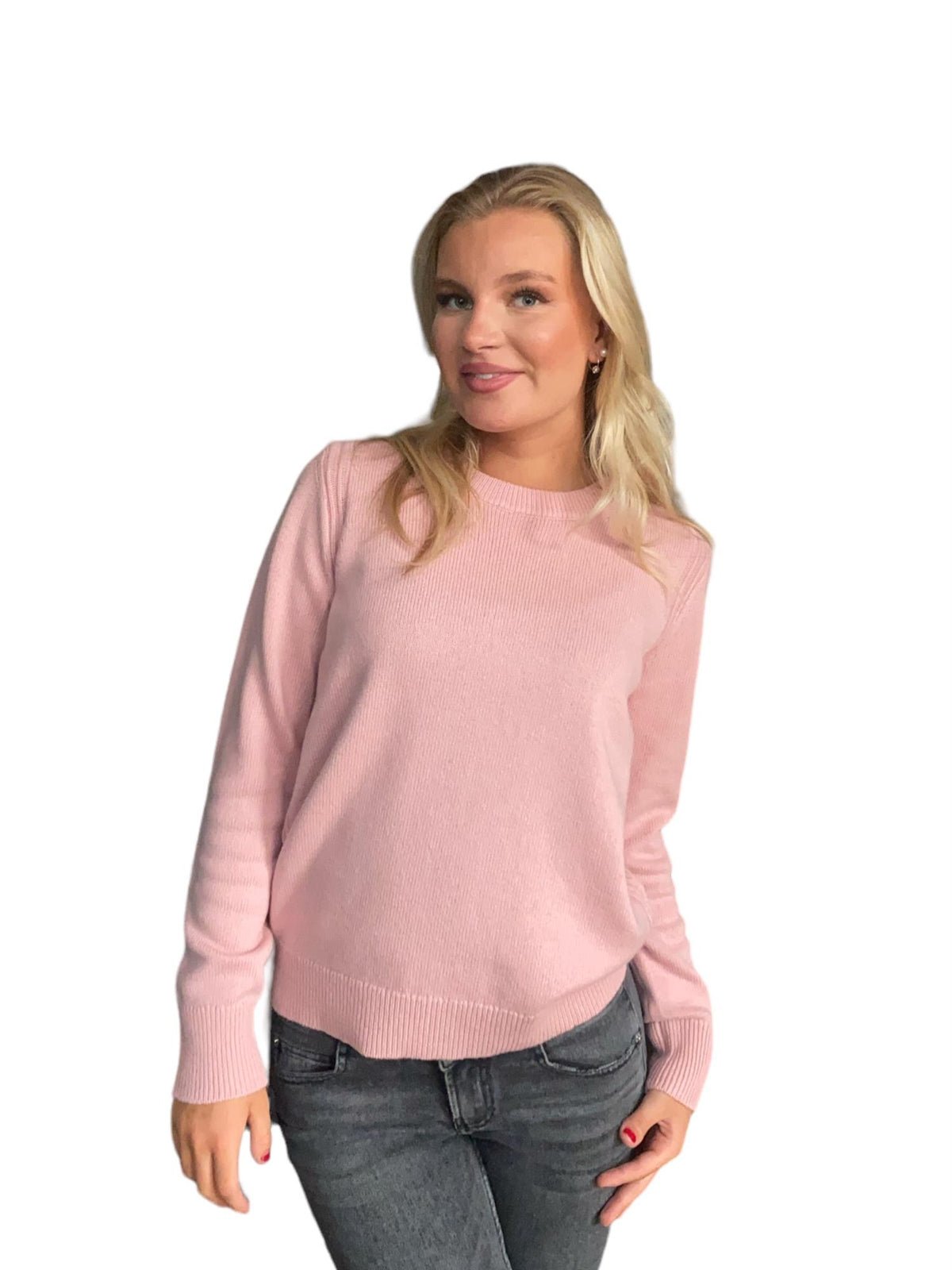 Classic round neck pullover Dusty Rose