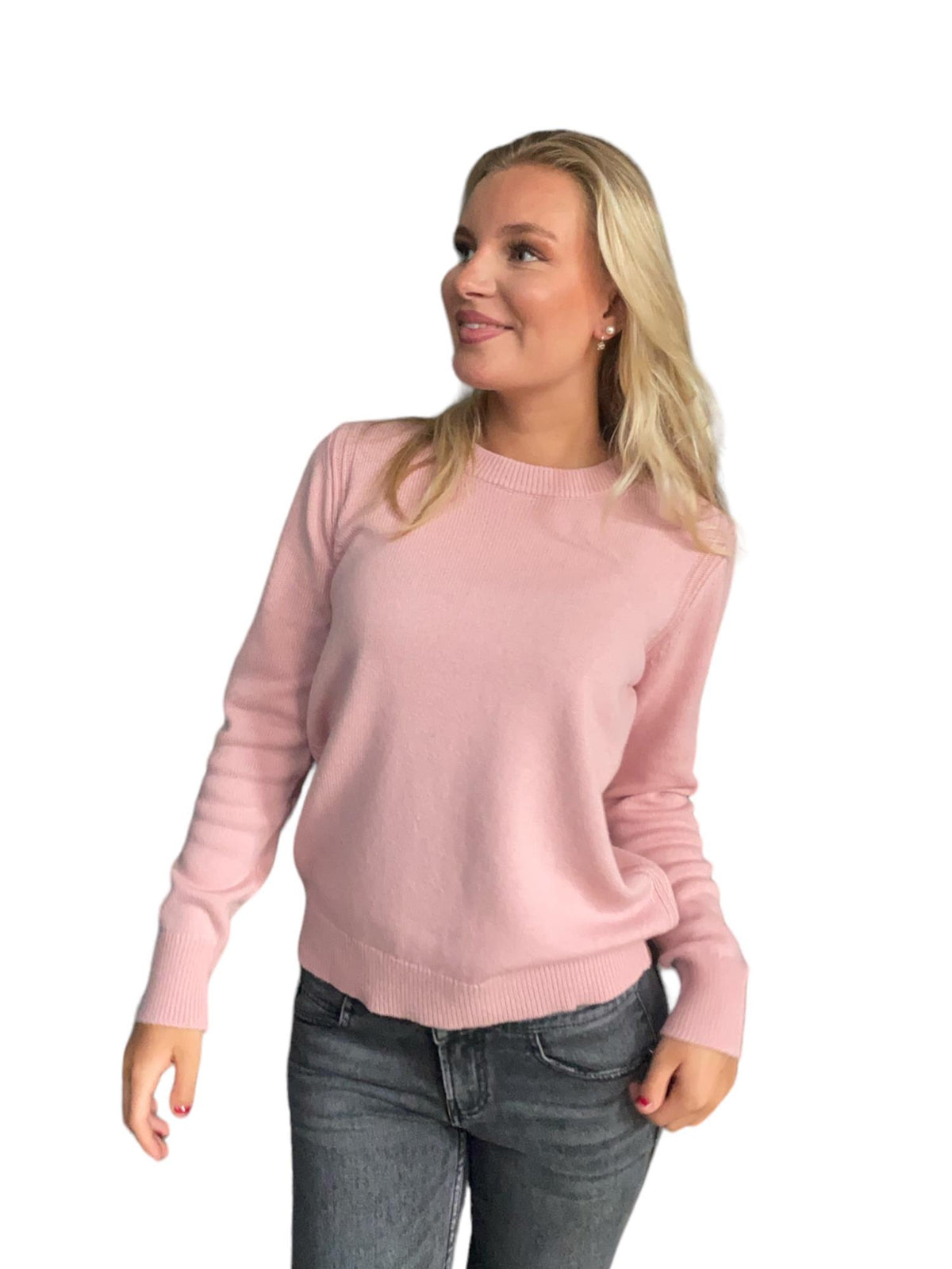 Classic round neck pullover Dusty Rose