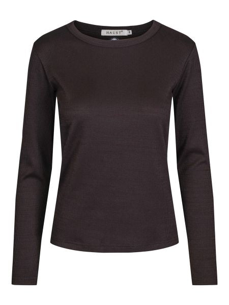 Casual rib top Black