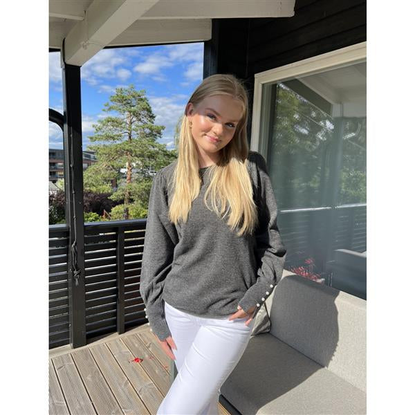 Allie pearls pullover Grå