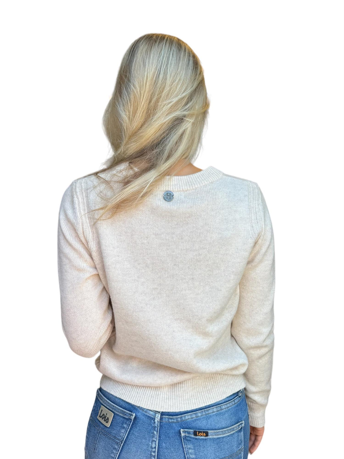 Classic round neck pullover Light Sand