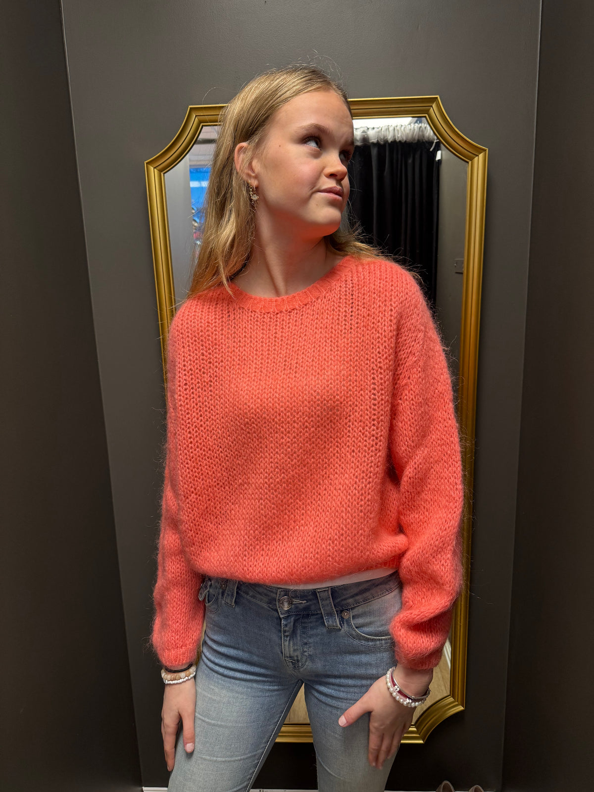 Cropped knitwear Corallo Fluo