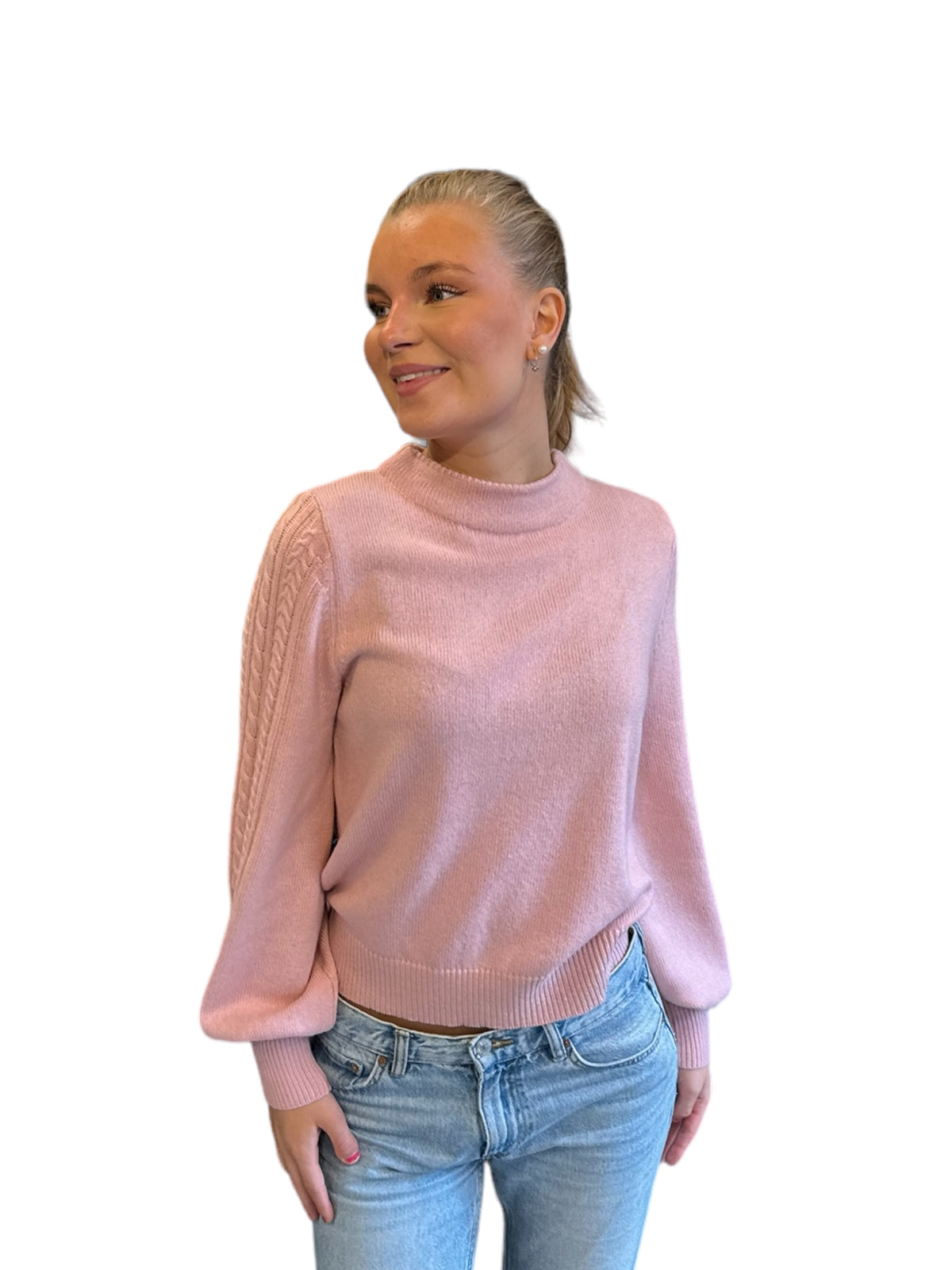 Feminin knitted pullover Dusty Rose