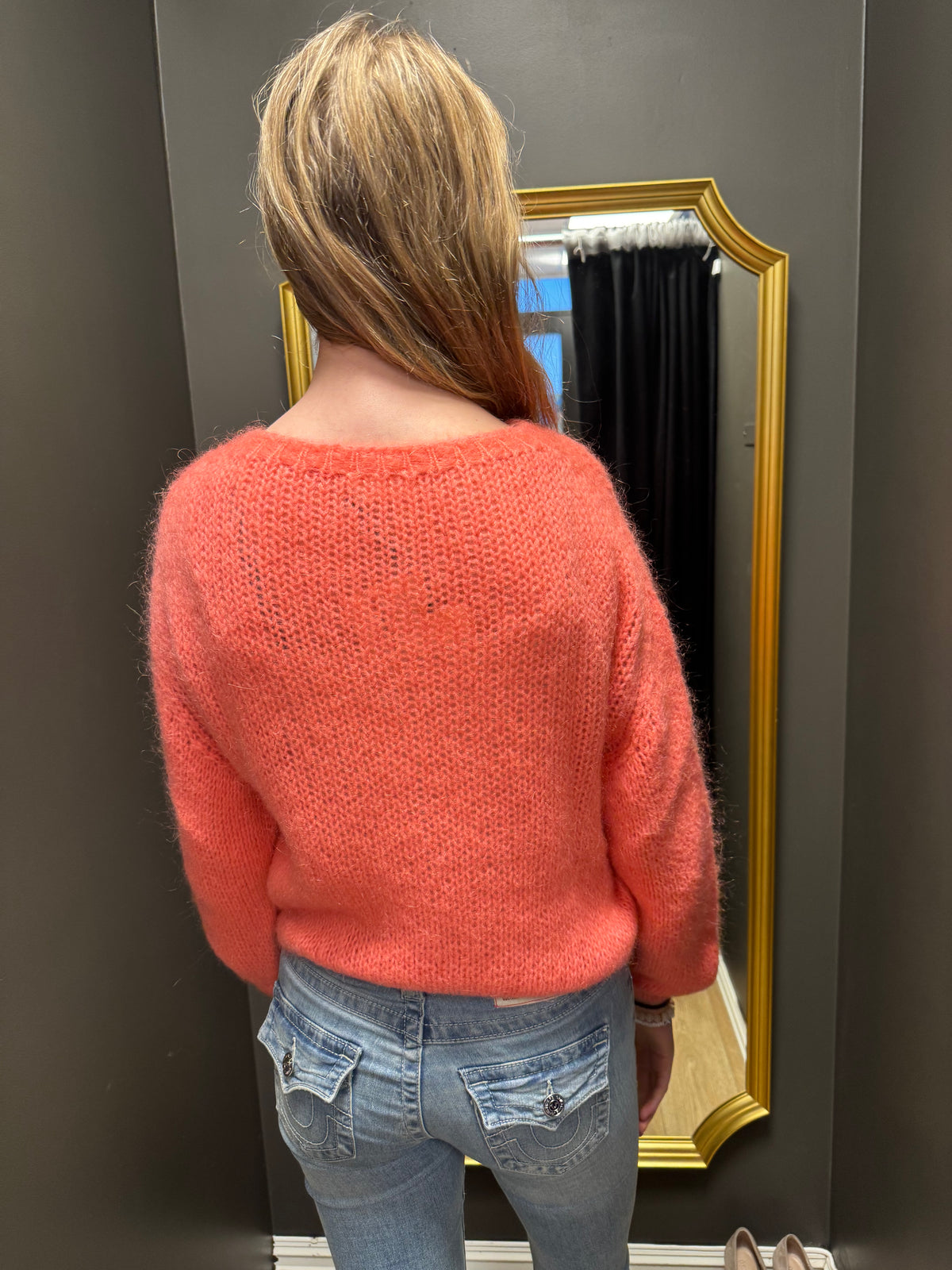 Cropped knitwear Corallo Fluo