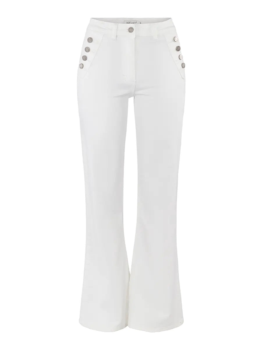 Detailed  fashoin trouser Creme