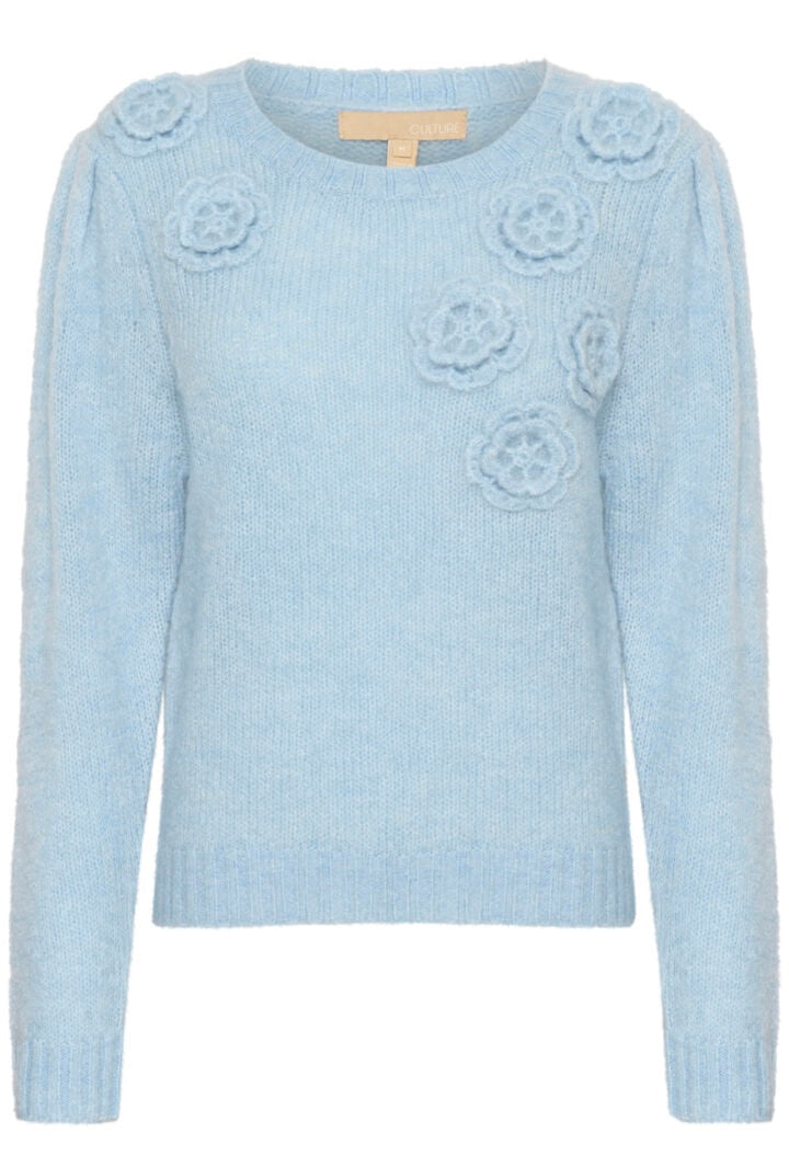 CUosa Pullover Cashmere Blue Melange