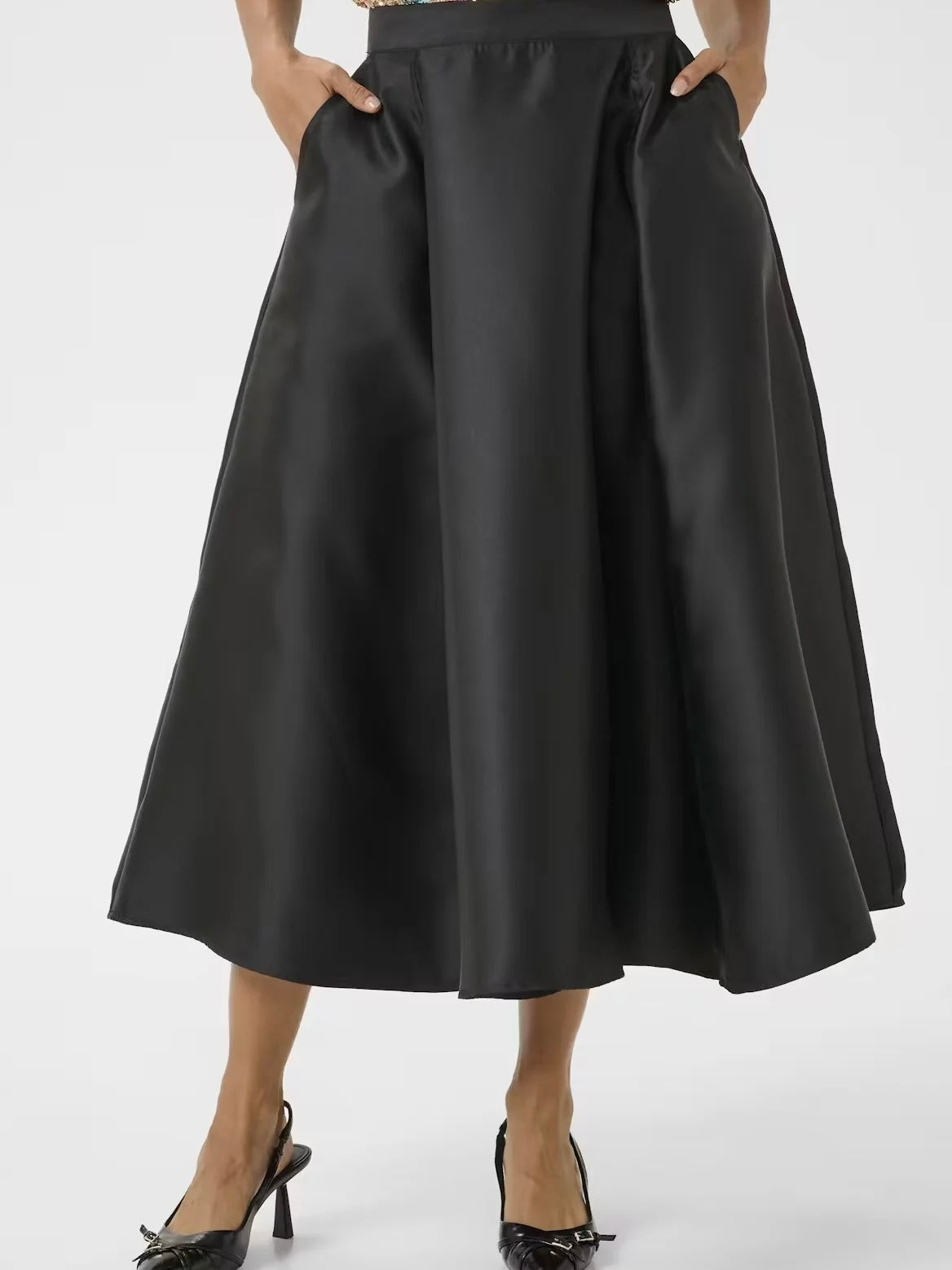 tafta skirt Black