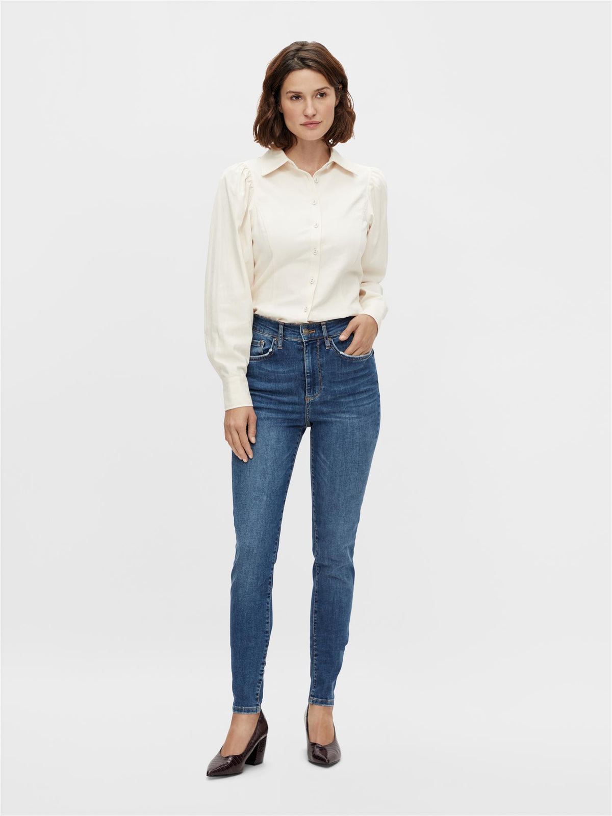 YASAYO HW SKINNY JEANS MB- NOOS Medium Blue Denim