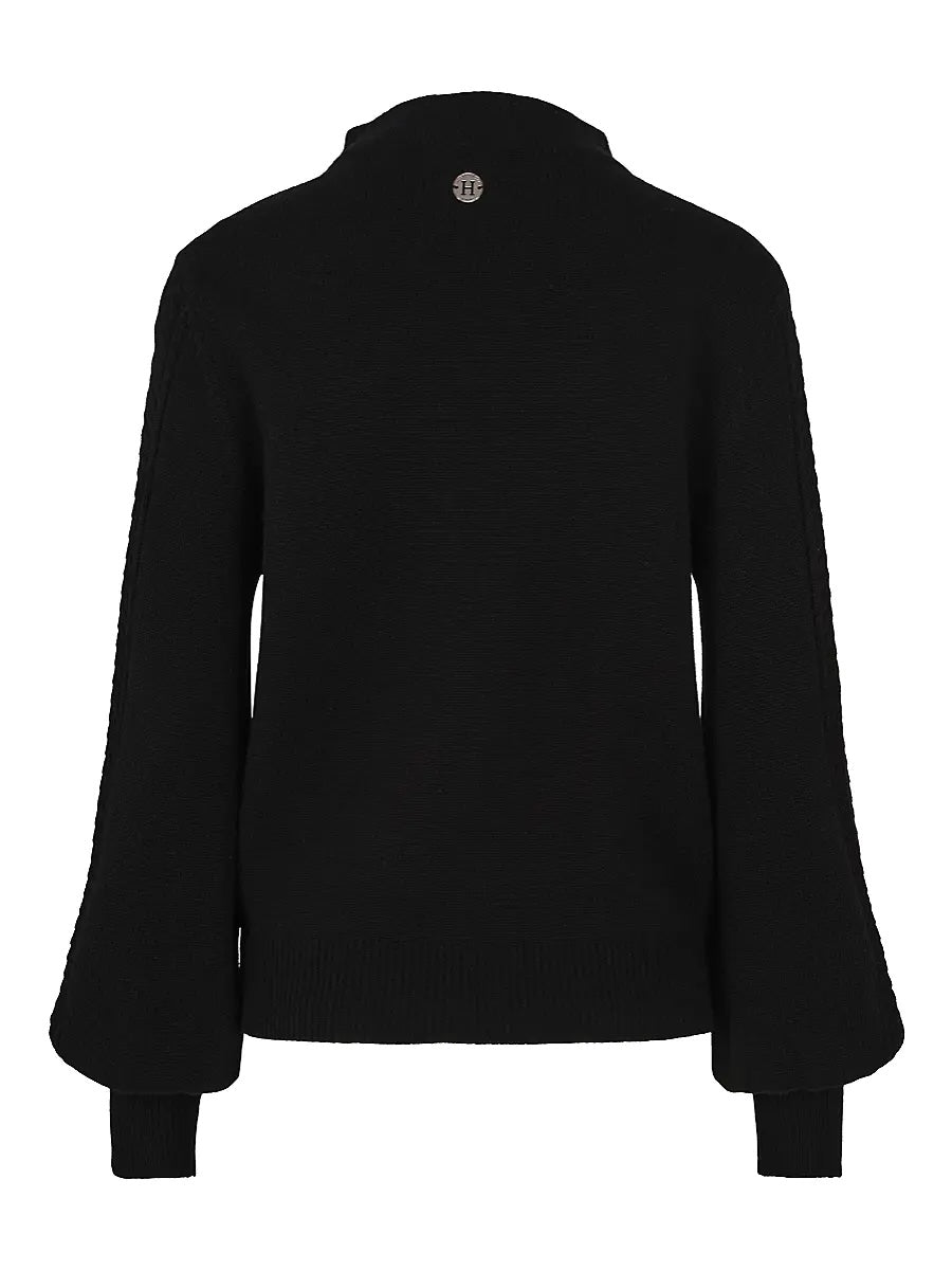 Feminin knitted pullover Black