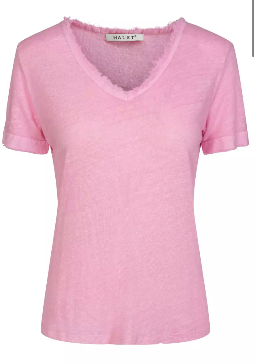 Linen t-shirt Pink